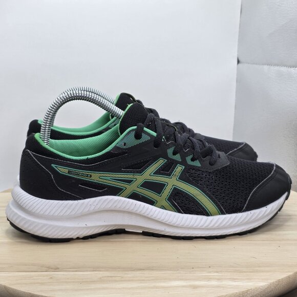 Asics  Contend 8 1014A259 Black Running Shoes Sneakers Size 7 - Picture 3 of 10